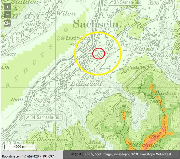 Windenergiekarte CH Sachseln